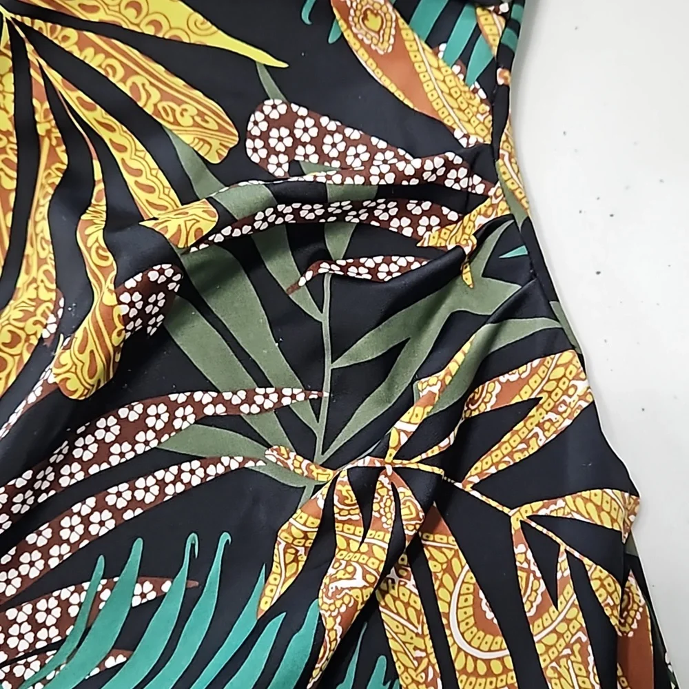 SWIM SUIT palm leaves one piece